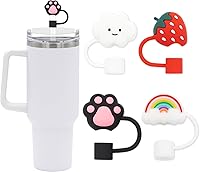 Vista 8 de Stanley Cup - Cubierta de popote para copa Stanley, 4 unidades, compatible con vasos Stanley de 30 y 40 onzas, accesorios de tazas Stanley