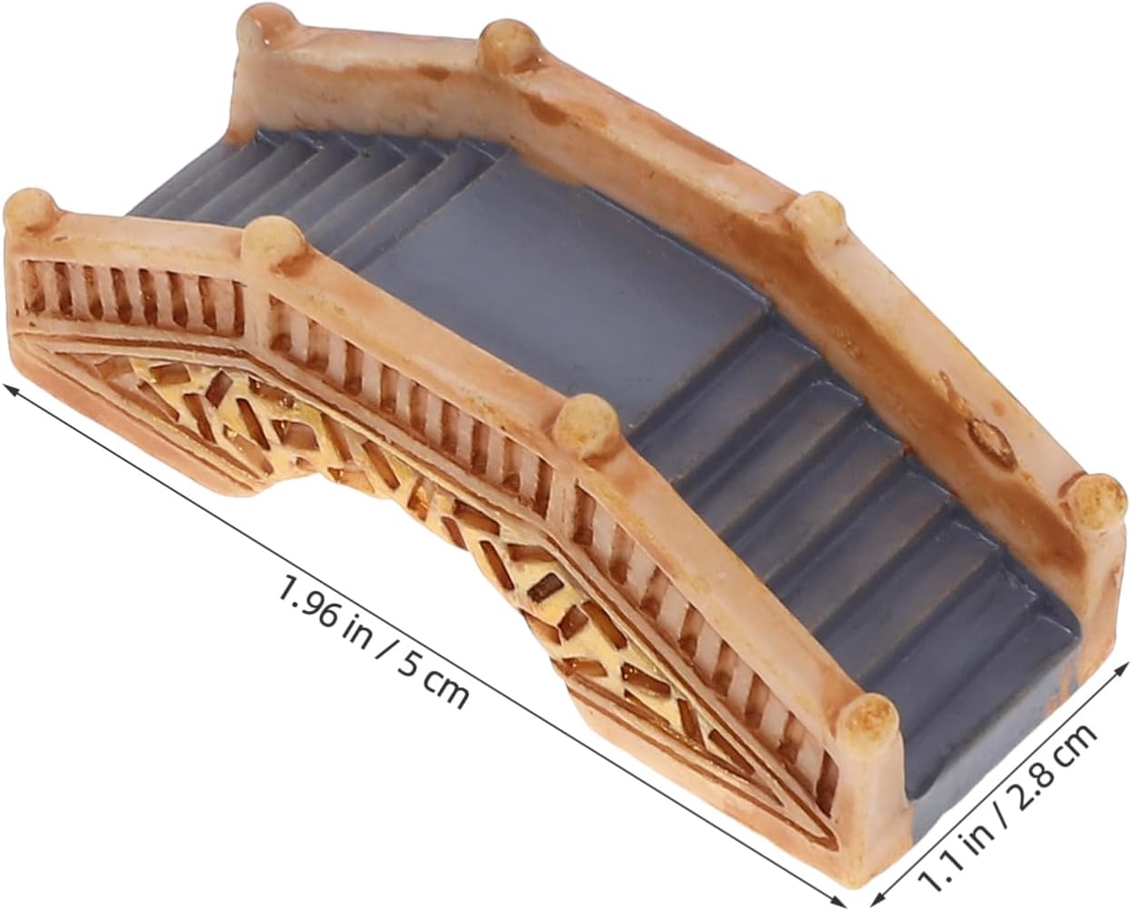 4pcs Miniature Arch Bridge Model Plastic Garden Bridge for Micro Landscape Home Desktop Ornament Craft