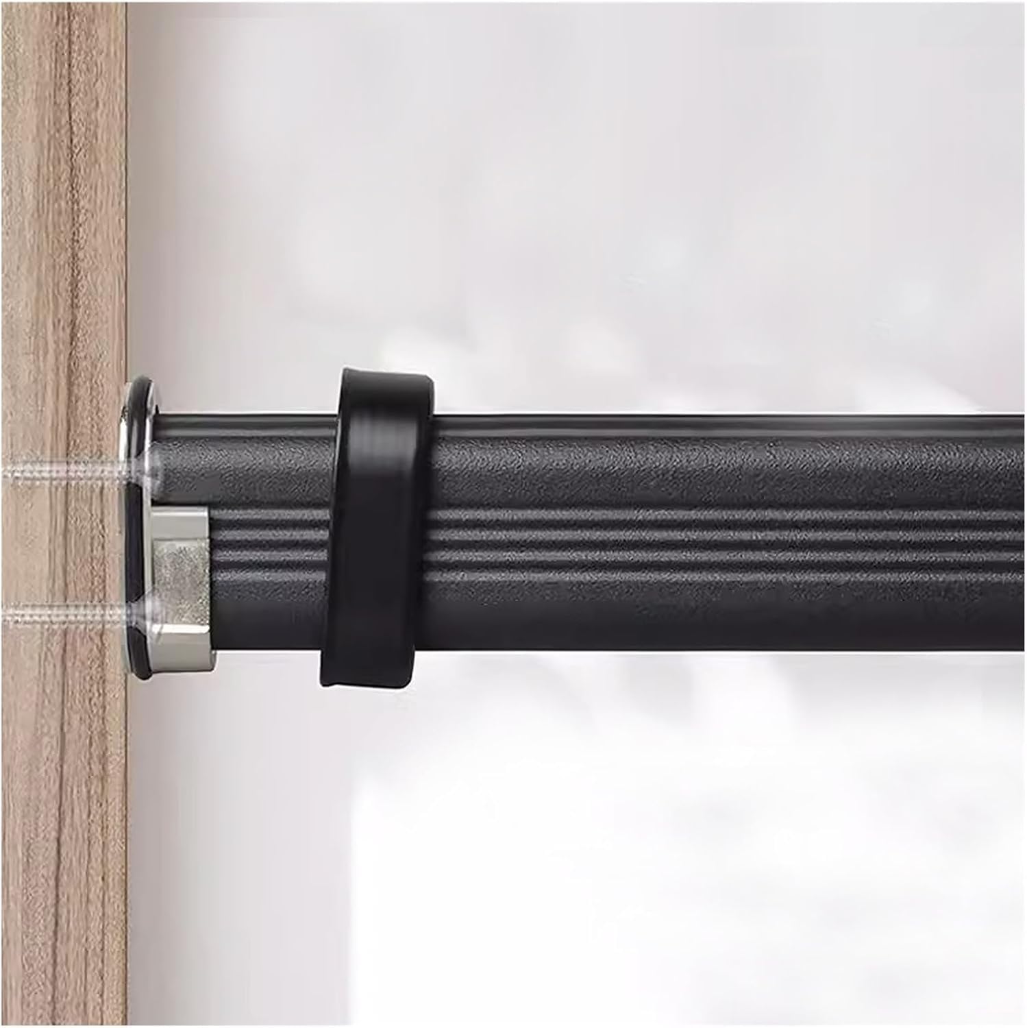 Barre de penderie REMYS 190cm antidérapante et silencieuse pour dressing mural