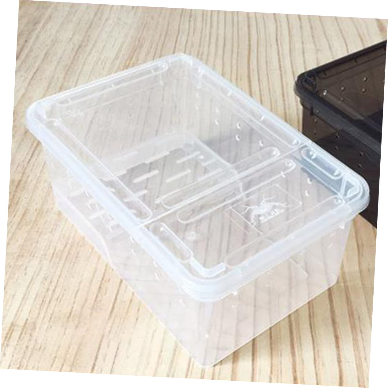 UPKOCH Terrario Area Riposo e Alimentazione in Plastica con Piattaforma Pendenza Adatta, per Osservazione Facile per Rettili e Esercizio della Tartaruga