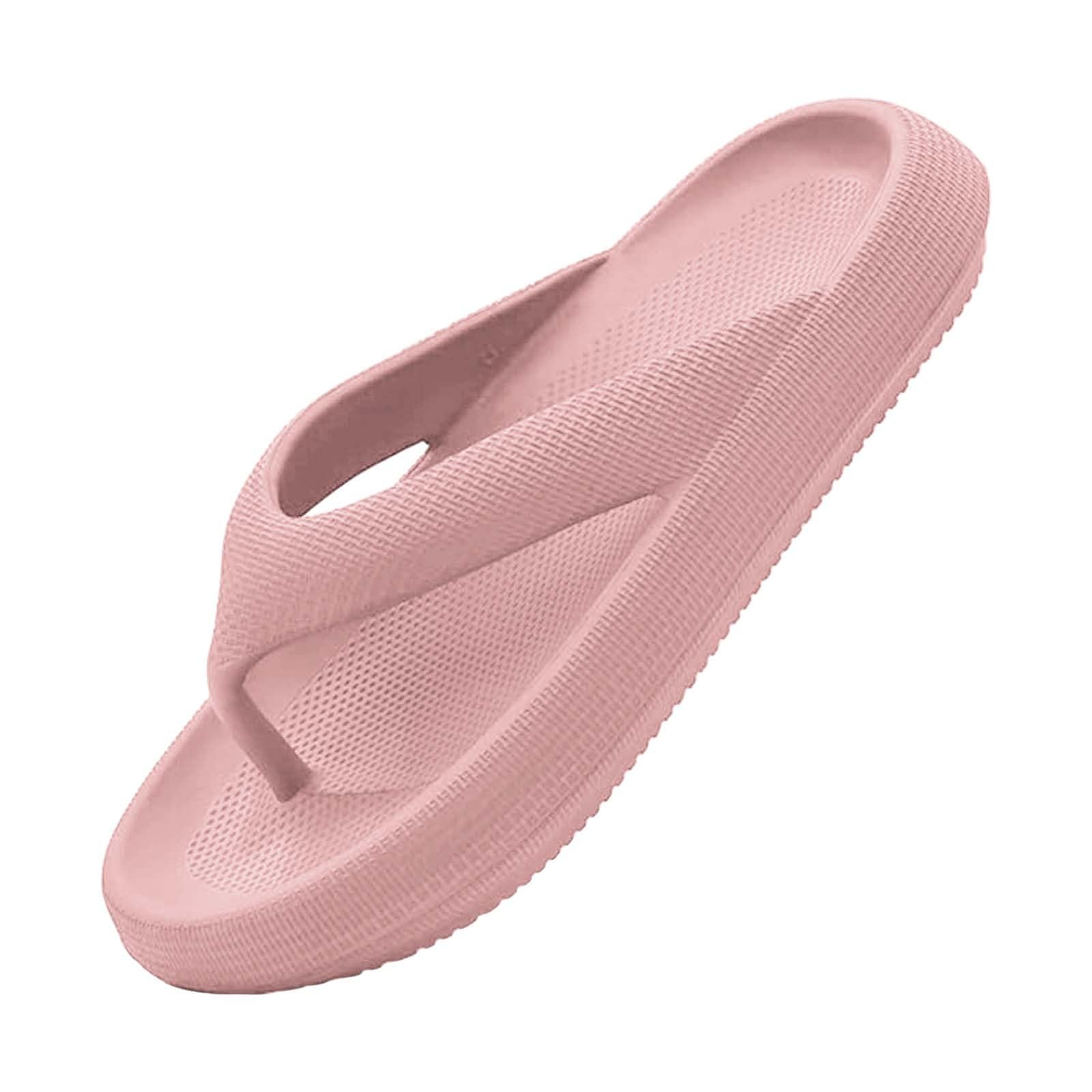 Slippers Girls 33 Womens Slipper Booties Indoor Soft Sole Flip Flops Pillow Slippers for Women Men Soft Slides Sandals Cushion Beach Flip Flops Non Slip Bath Gym Beach House Sandals