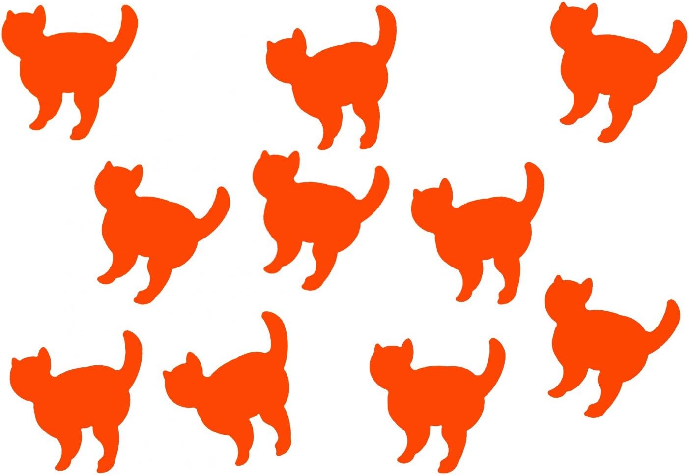 Miniblings 10X Patch Hotfix Iron On Motif 26mm Velvety Flock Film Cat Cats Kitten, Color:White