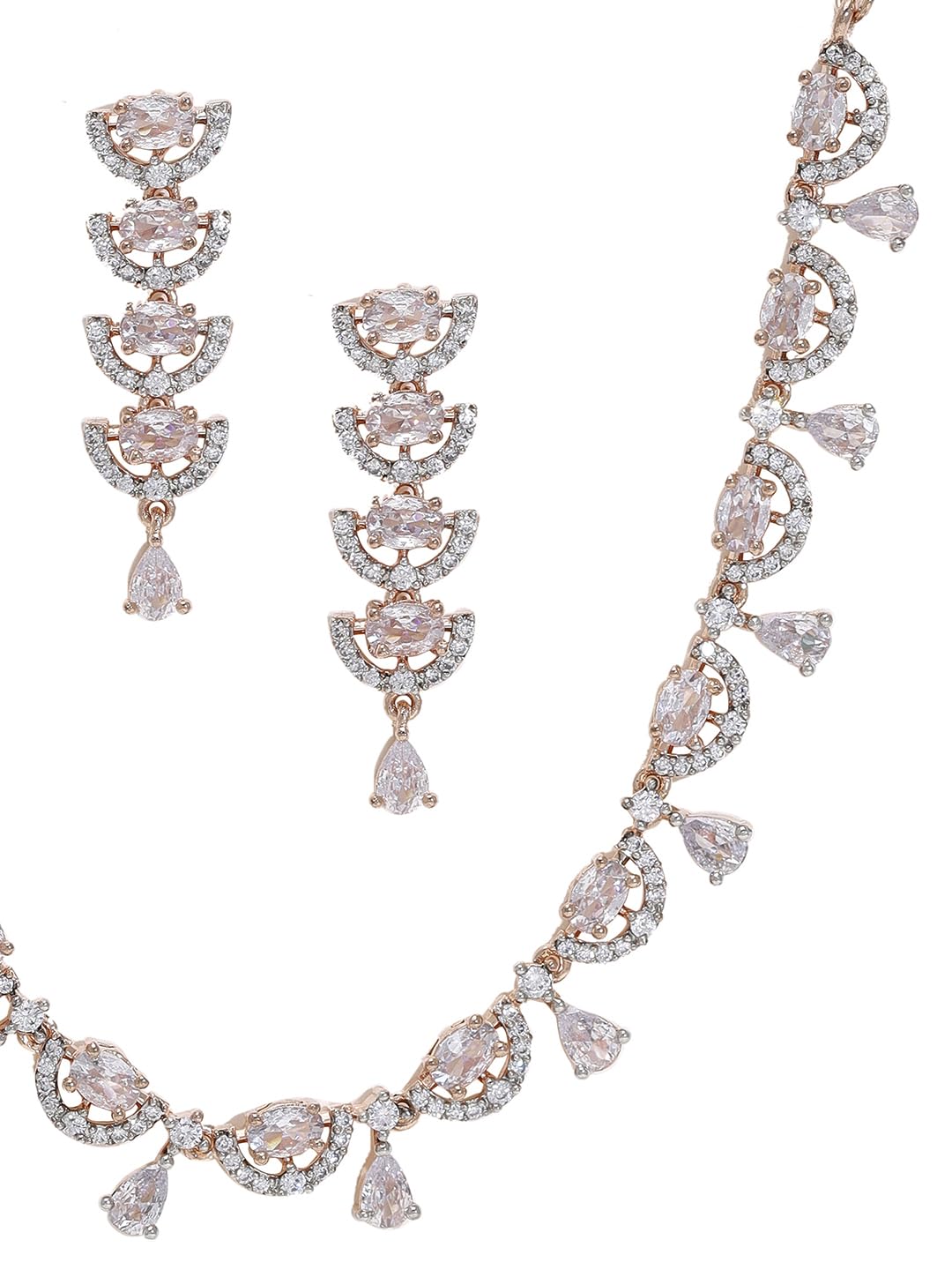 American Diamond Jewellery Set, Elegance in Bloom