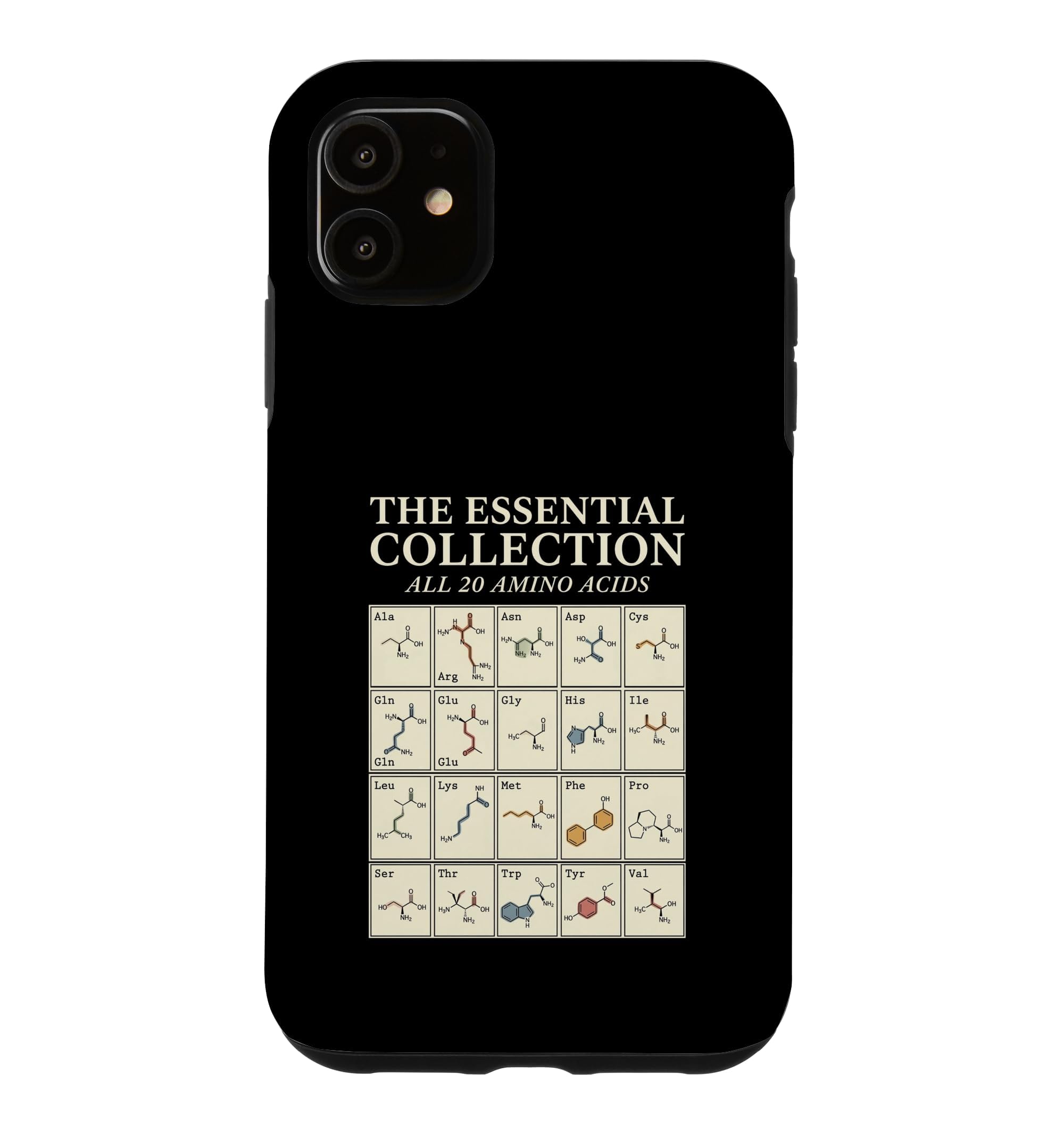 20 Amino Acids, Biochem Art Case for iPhone 11