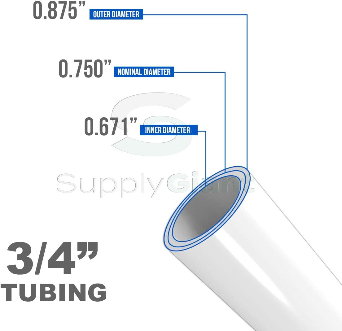 Bеѕt Dеаl Supply Giant QGX-X34500 PEX Tubing for Potable Water, Non-Barrier Pipe 3/4 in. x 500 Feet, White, 3/4 Inch