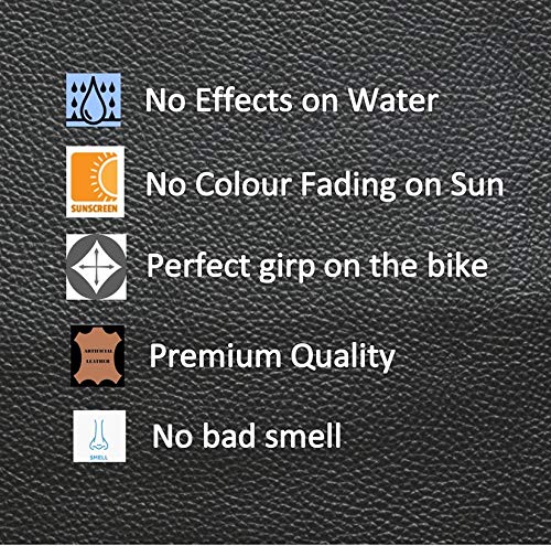 Image of Stylish Tank Cover with Large Space for Gixxer SF - Blue Piping on Black