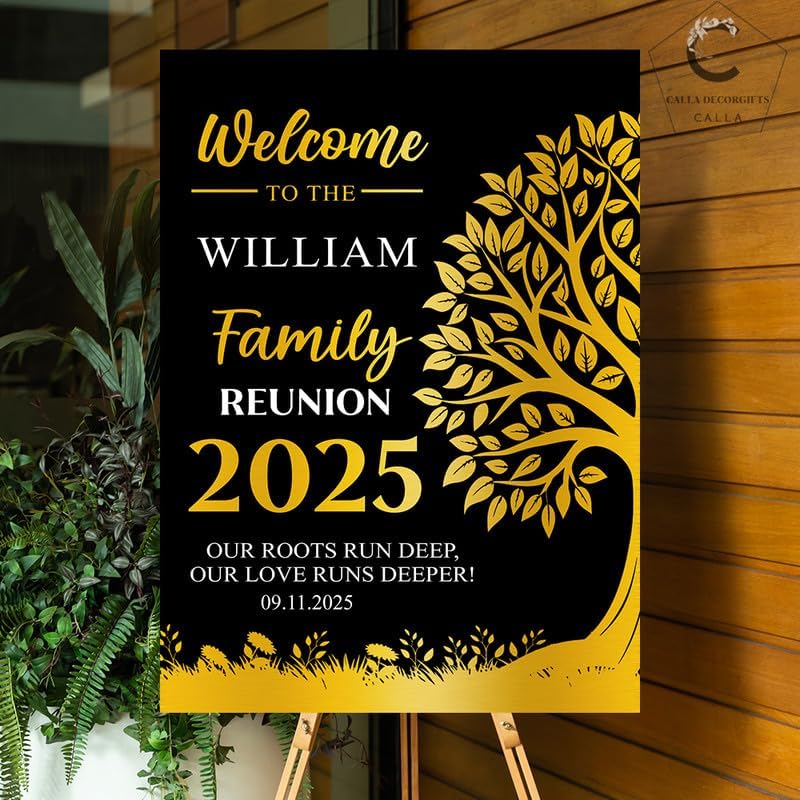 Amazon.com : Personalized Family Reunion Welcome Sign – Custom Name ...