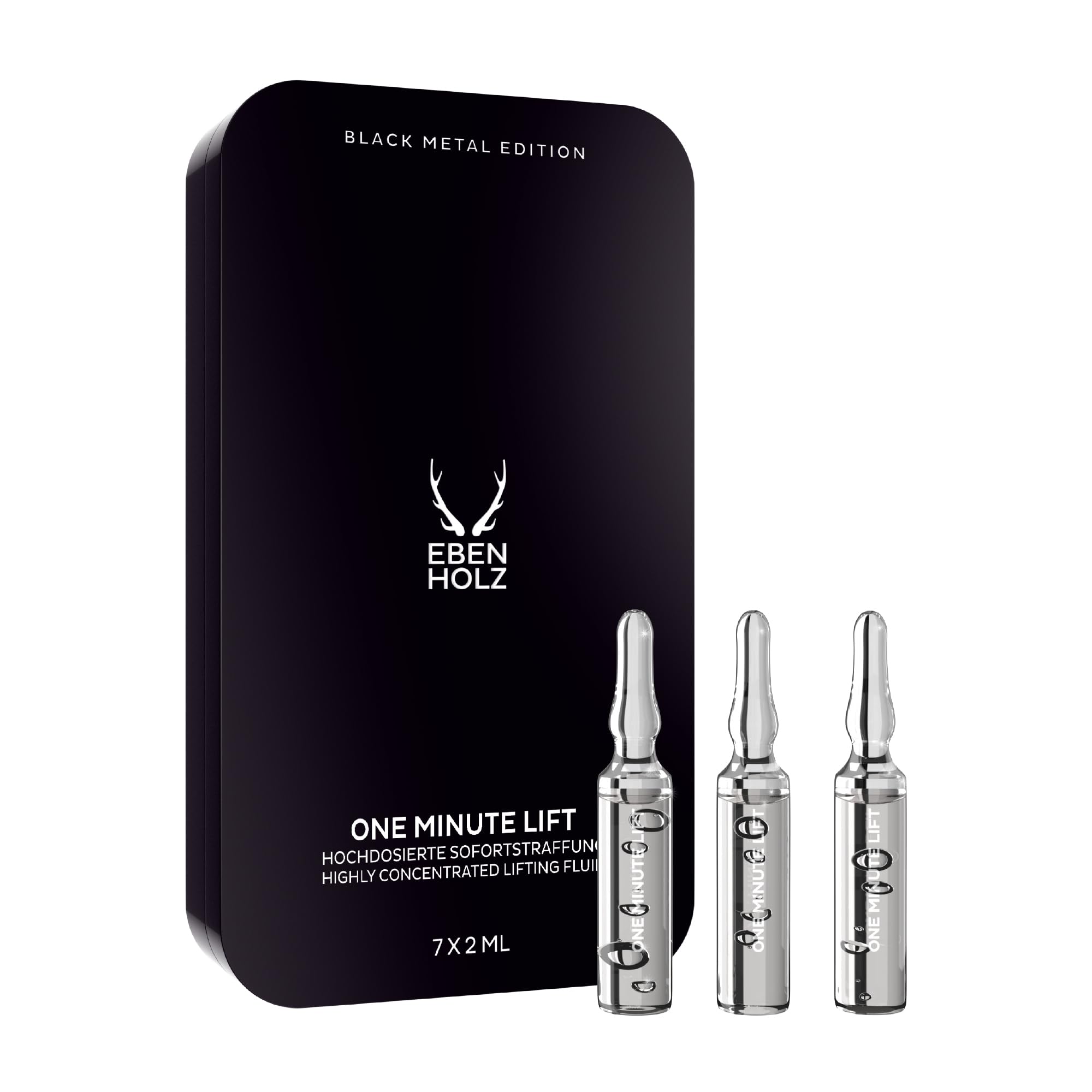 EBENHOLZ Skincare serum do twarzy – jedna minuta liftingujące ampułki z substancją czynną dla mężczyzn, natychmiast działające serum liftingujące z kompleksem Instant Lift, kwas hialuronowy, wygładza