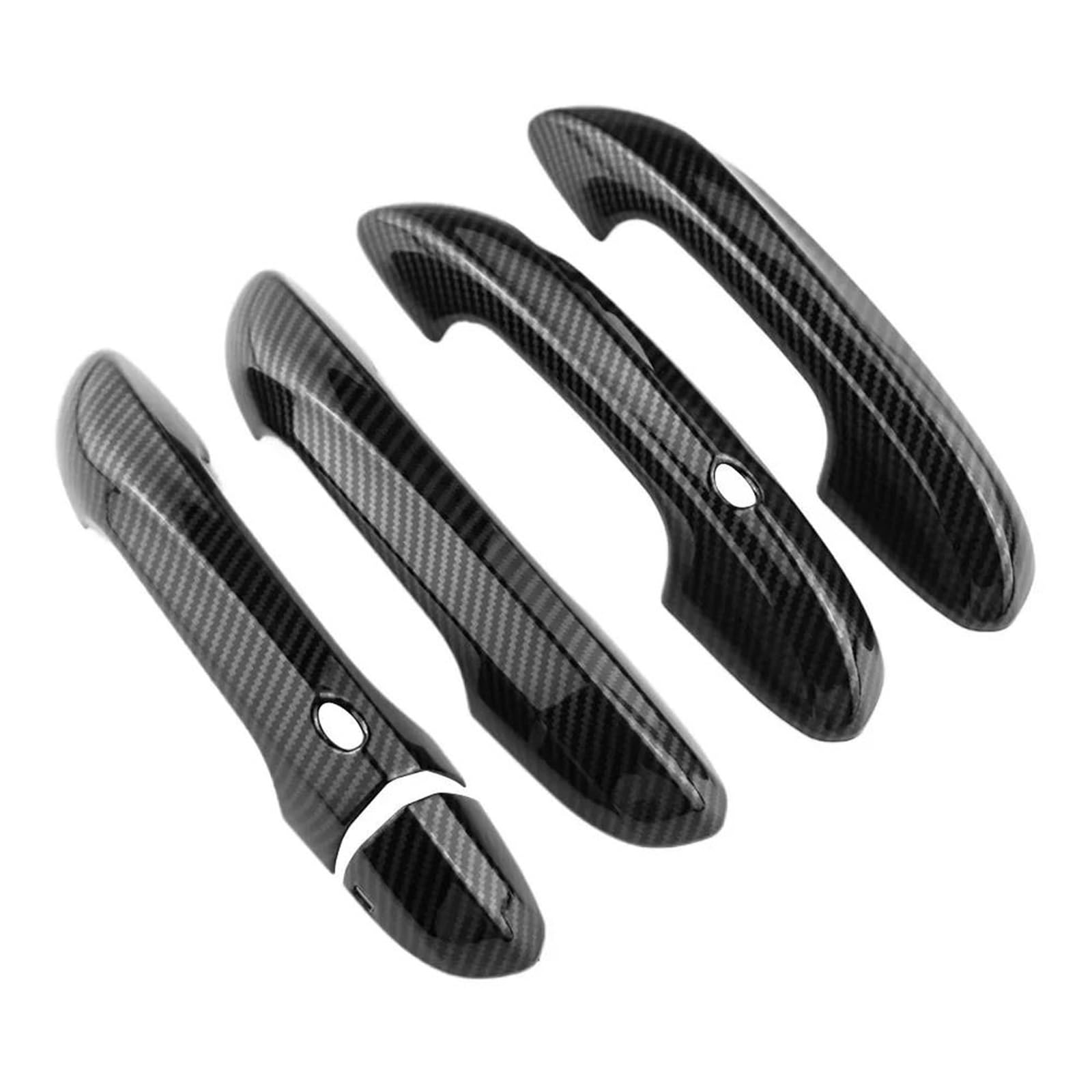 Fkhbzm Style 2 Carbon Fiber Door Handle Cover Side Cup Decorative Exterior Trim For Mg 4 Mg4 Ev Mulan 2022 2023 2024 Lhd(Style 2)