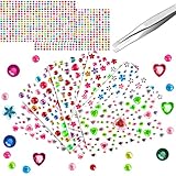 STILE - Strass Aufkleber sind in vielen unterschiedlichen Formen, Größen und Farben erhältlich, rund, herzförmig, blumenförmig, um Ihren dekorativen Bedürfnissen gerecht zu werden.