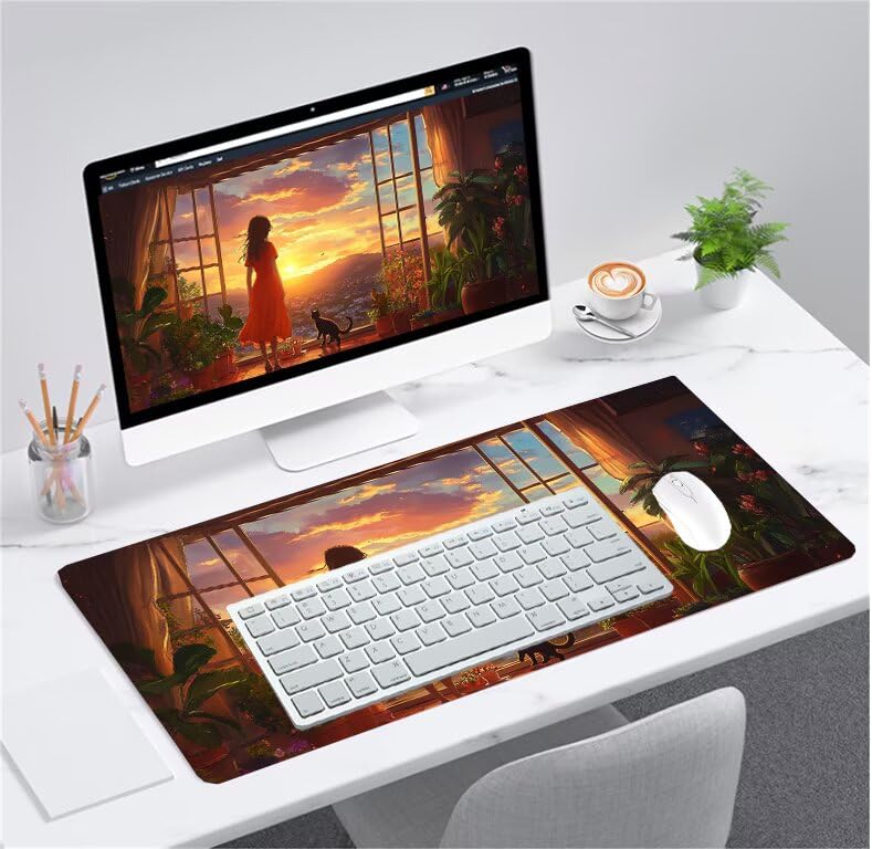 Tapis de souris paysage grand format pour un bureau de fille - 2