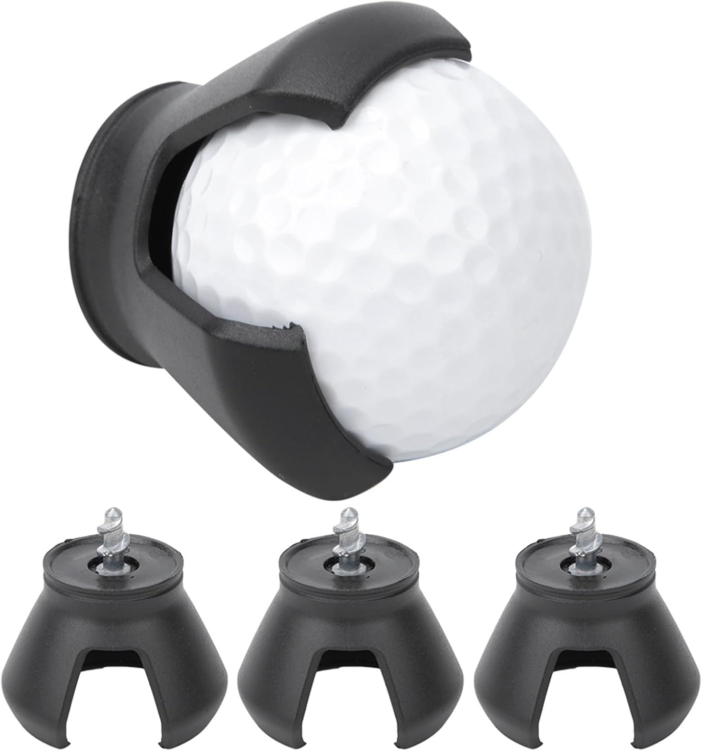 Dioche Ergonomic 3-Prong Ball Pick Up Tool for Easy Retrieval - Compact Manual Device for Any Putter Grip - Set of 3 Accessories