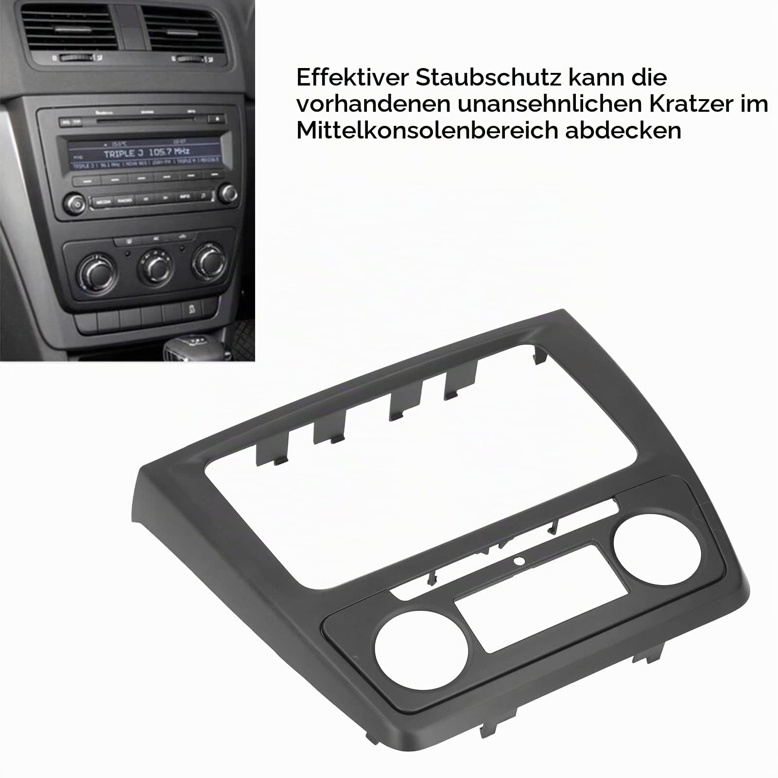 Radio Faszienspieler Autoradio Rahmen Blende 2DIN Radio Frontplatte ABS Autoverkleidungsersatz für Auto AC 2009 2017