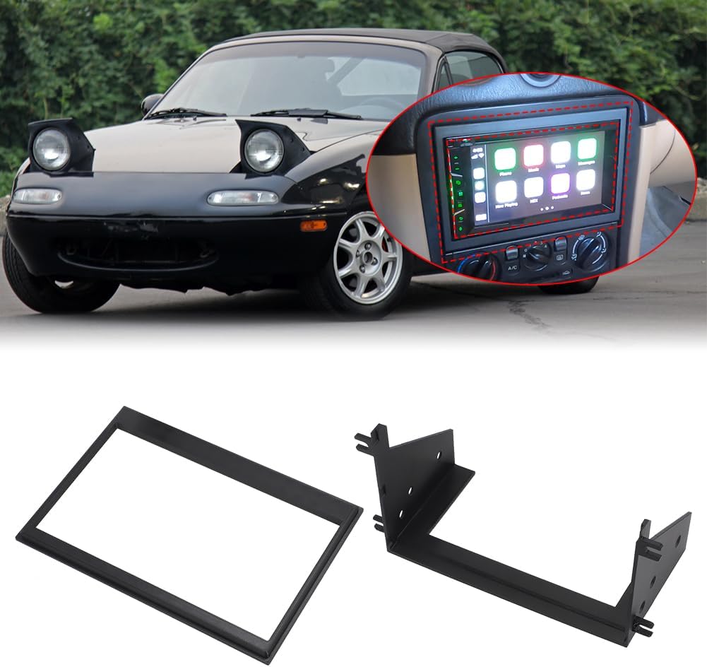 for Mazda Miata NA Double Din Head Unit Bezel, 2DIN Frame, Fits 7" Atoto Radio