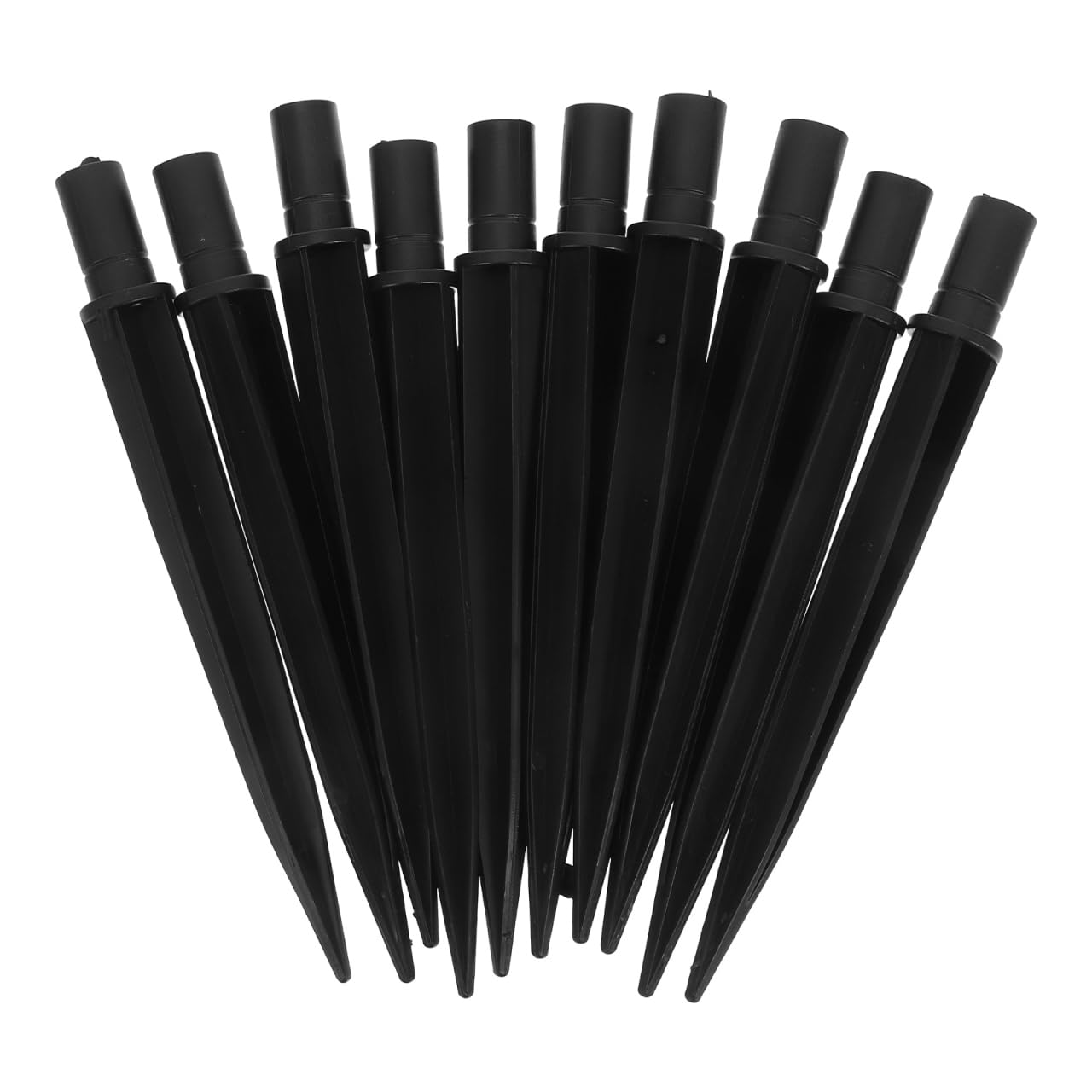 Inoomp 10 Pack Garden Solar Lamp Stakes, Replacement Plastic Ground Spikes,5.51In Durable Outdoor Lighting Accessories for Pathway and Lawn