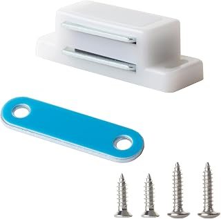 SDTWZW White Magnetic Cabinet Door Catches - 15lb Strong Hold, Easy Install Pack of 4 for Cupboards, Wardrobes & Shutters