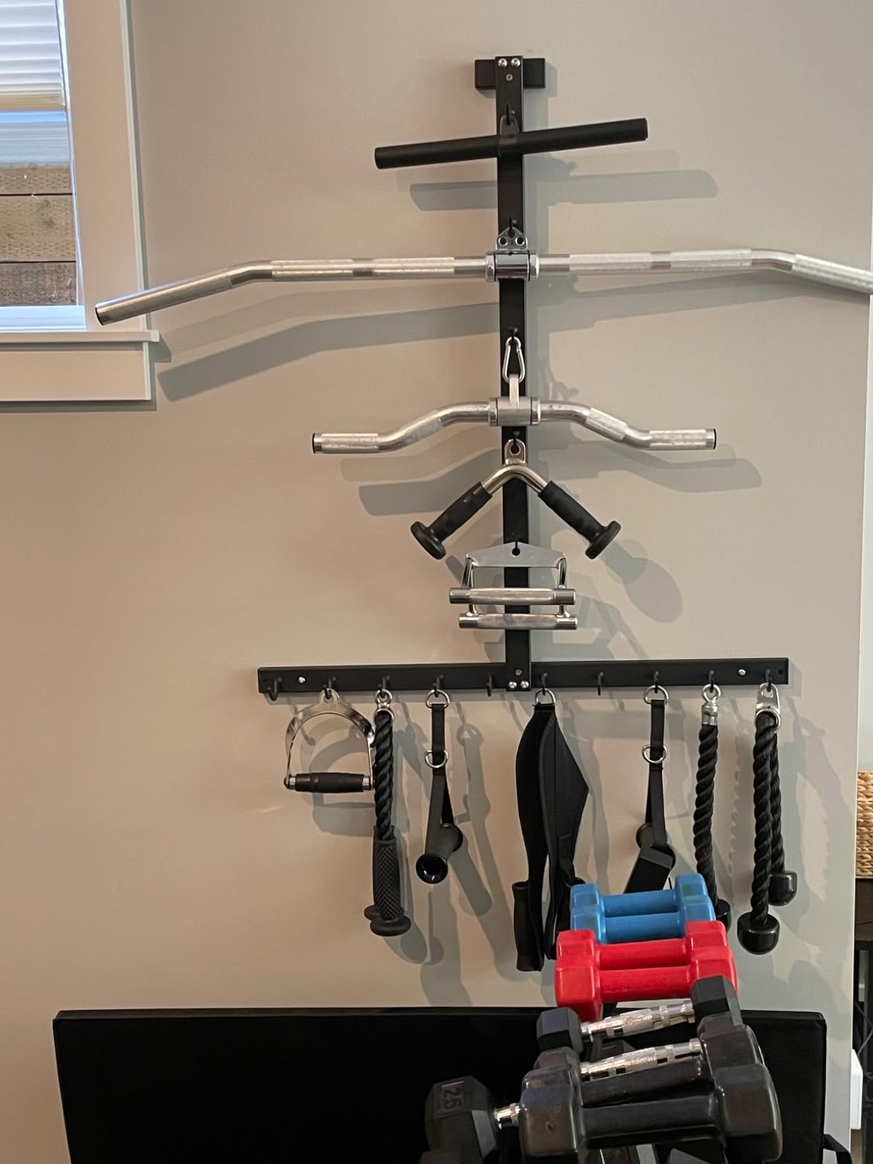 Lock Down Mag Rack Whiidoom Lat Pulldown Attachments Lat Pull Down Bar Storage Rack for ...