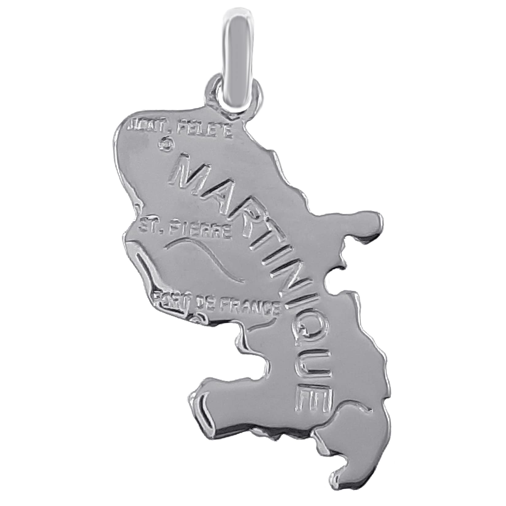Carte De Martinique Pendentif Collier France - Bijoux Carte Île Pour Hommes Et Femmes