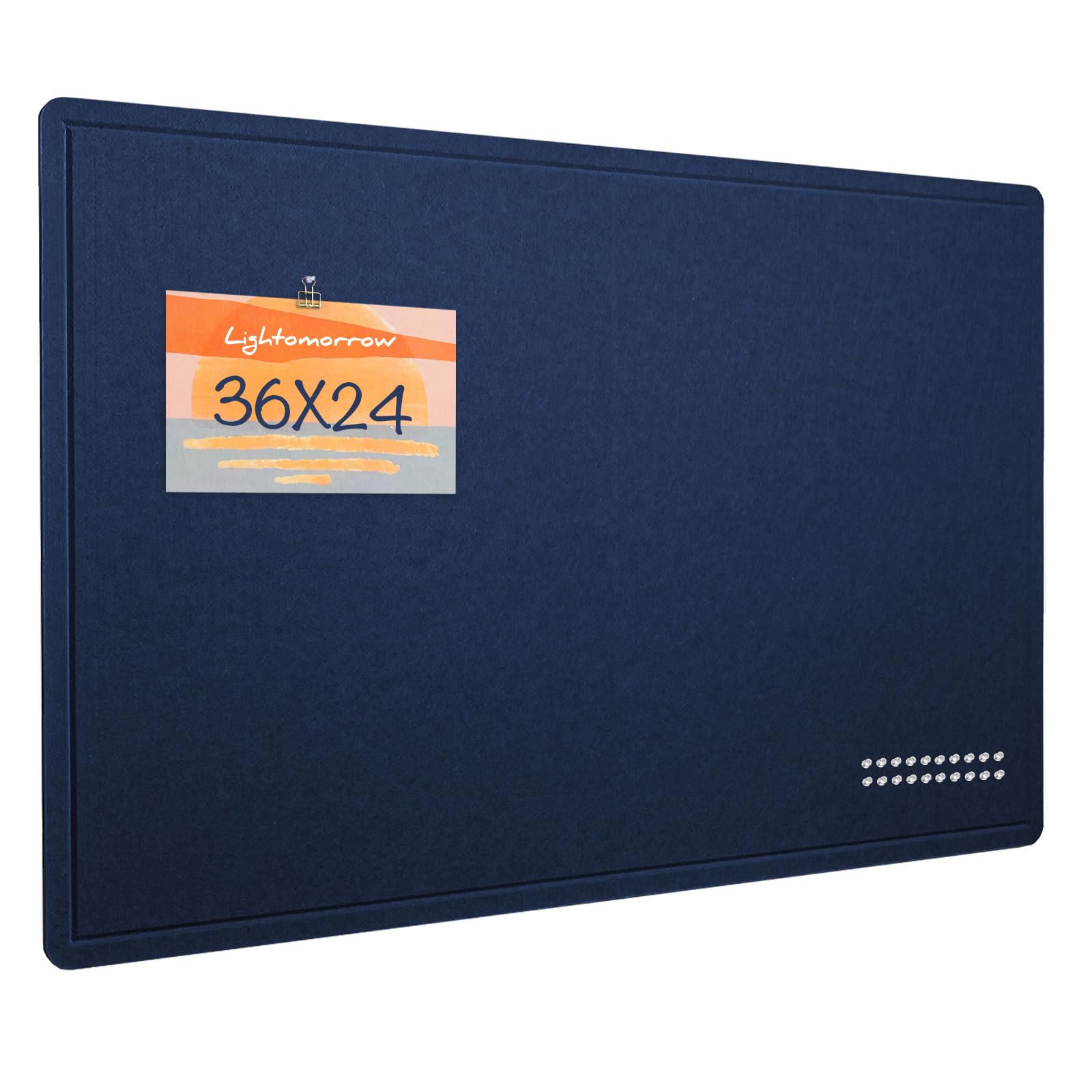 Lightomorrow Bulletin Board, 36 x 24 inches Felt Board - Decorative Pin Board, Cork Board Alternative for Wall, 3' x 2' Foldable Self-Adhesive Vision