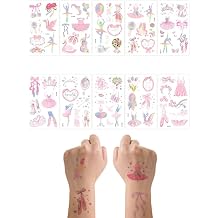 Ballet Party Temporary Tattoos Ballerina Dancer Face Body Stickers for Women Girls Ballerinas Tattoo Sticker Dancing Recital Birthday Parties Supplies Decorations, 10 Sheets 65 PCS