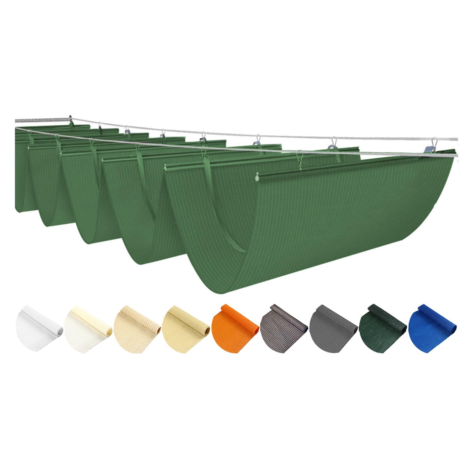 Maßgeschneidert Einziehbare Welle Sonnensegel, Einziehbarer Pergola-Sonnenschutz, Außenbereich Veranda, Hof, Terrasse Ersatz Überdachungs-Kits, Schiebedraht Wellenmarkise