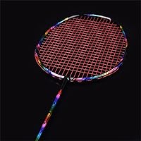 Vista 2 de QDLZLG 35 Lbs Full Carbon Badminton Racket for Adults with Secondary Reinforcement for Offense and Defense with 4U Single Shot