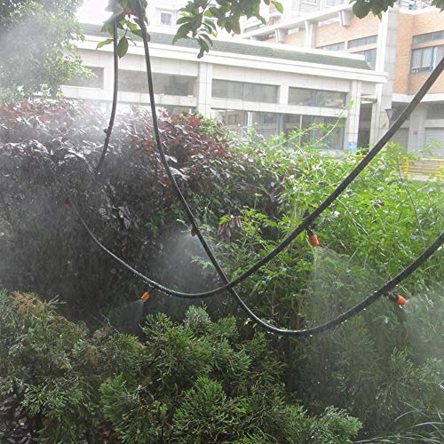 Irrigation Kit,Hose Atomizing Nozzle Connector Automatic Spraying Drip Irrigation Watering Kit Adjustable Automatic Micro Garden Irrigation System15m/49.2ft 8/11