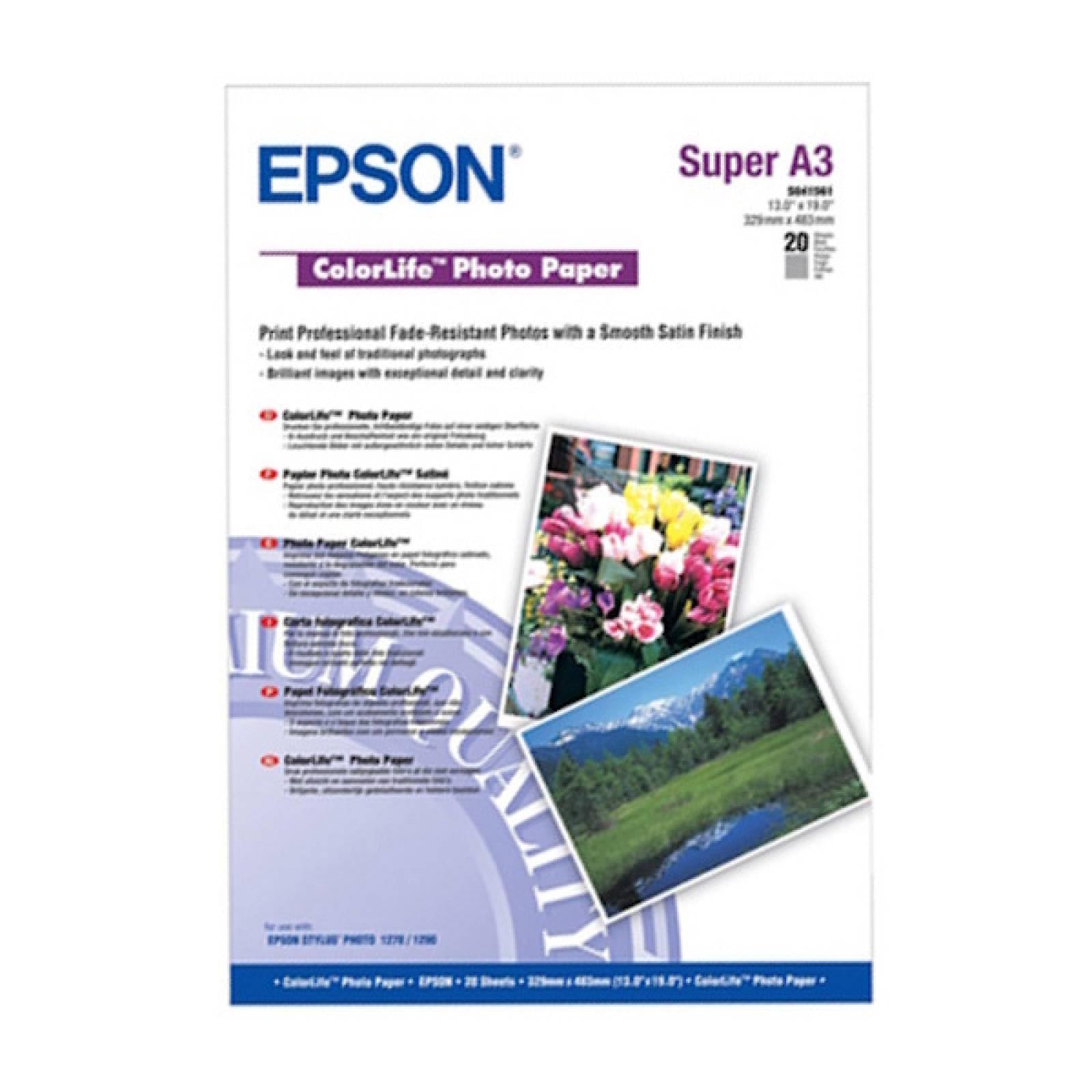 Epson A3+ ColorLife Photo Paper carta fotografica (EPSON A3 COLOURLIFE PHOTO PAPE *** EOL *** R)