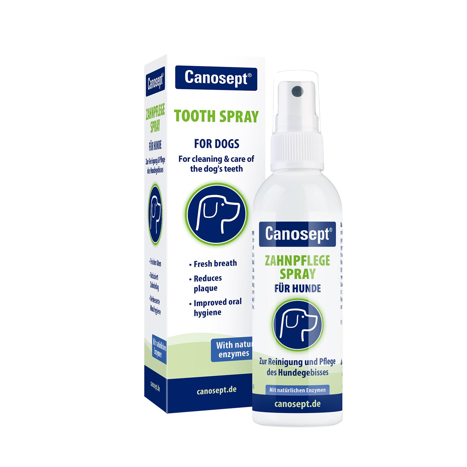 Canosept Spray Per La Cura Dei Denti Per Cani 100 ml - Prodotto Per La Pulizia Dei Denti Del Cane Per La Cura Dei Denti E L'Igiene Orale - Deodorante Per L'Alito Del Cane - Via La Placca Dai Cani