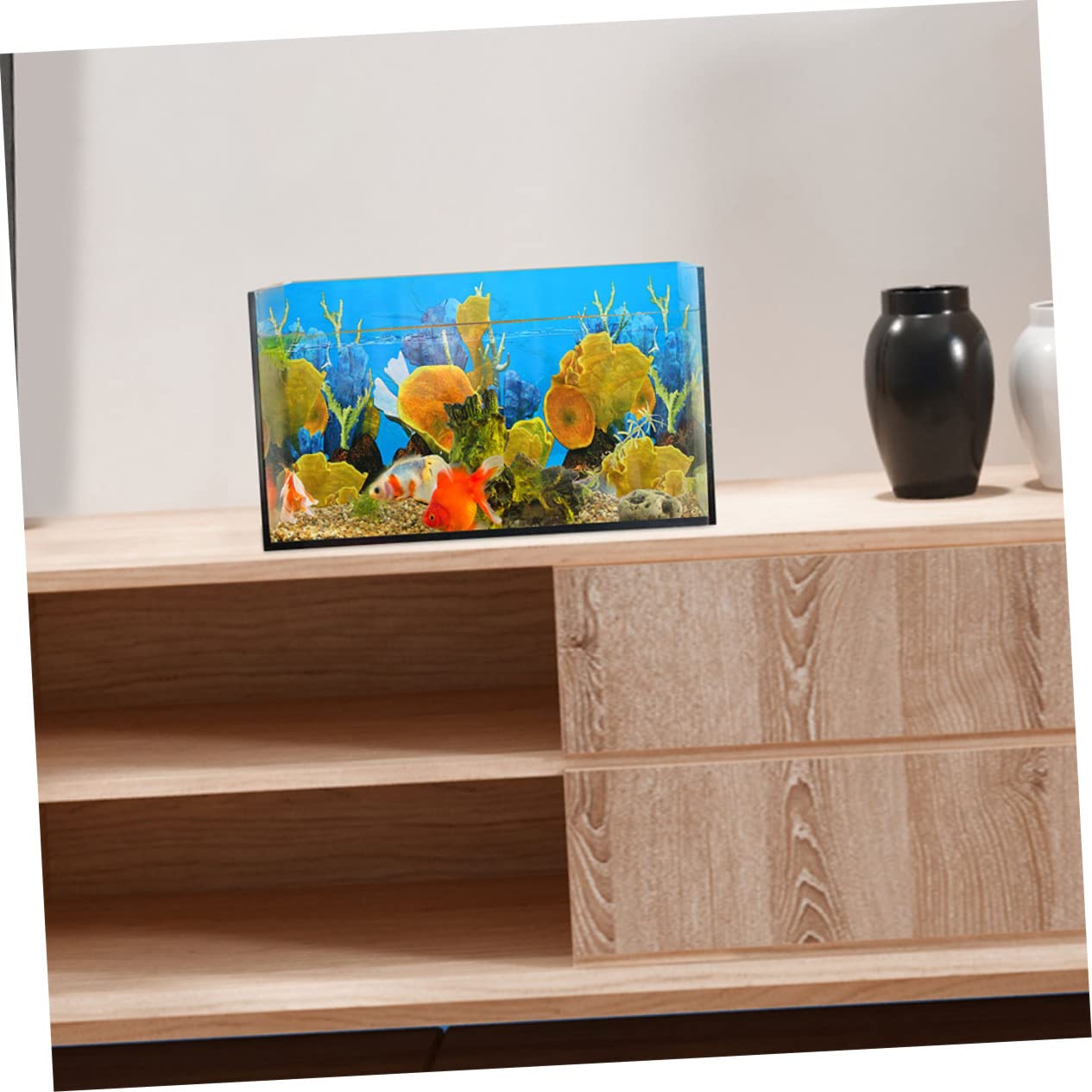 Toyvian 4 Pezzi Sfondo del Serbatoio del Pesce pianta Lo Sfondo dell'acquario Si aggrappa Acquatico impostore sfondi di Decorazioni per acquari Decorazione del Serbatoio del Pesce Vinile