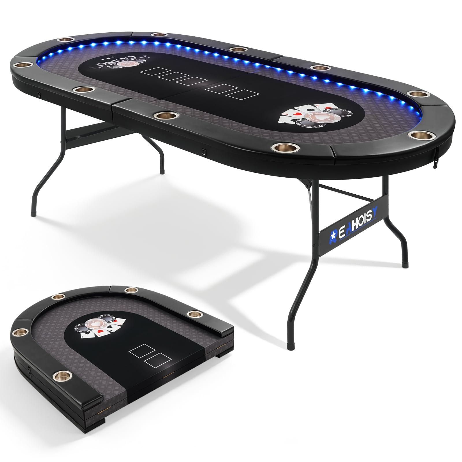 Amazon.com: REAHOISY LED Poker Table, 84