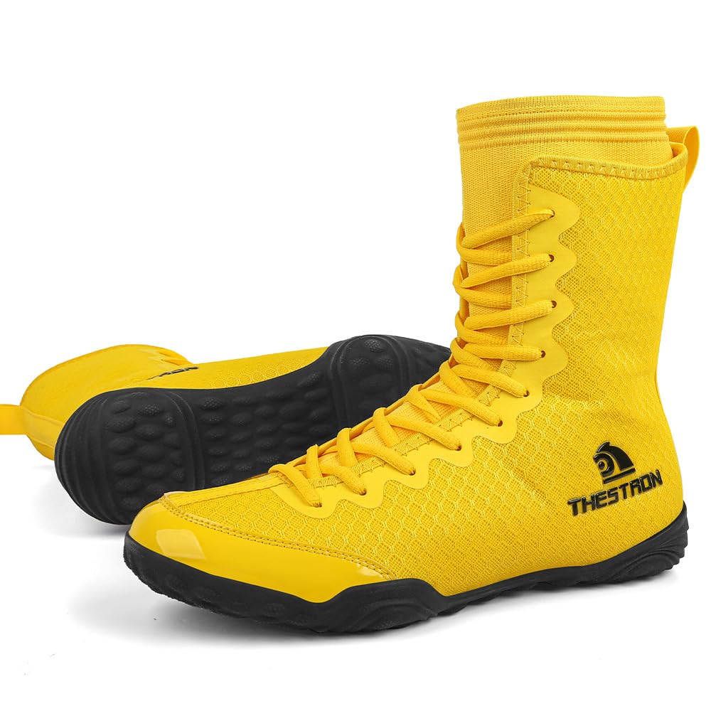Scarpe da Boxe per Gli Uomini Alte Competizioni Stivali da Palestra Traspirante Fighting Squatting Sport Training Calzature