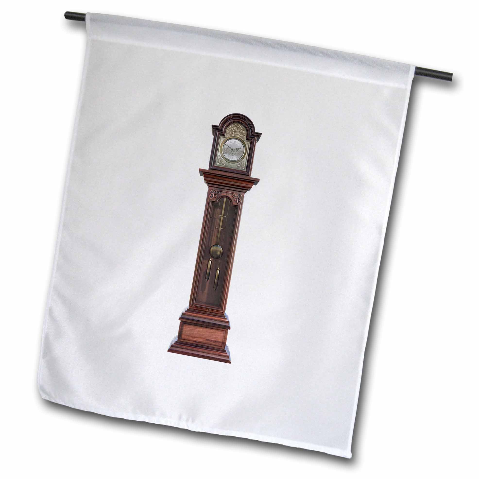 3dRose A cherry wood antique grandfather clock in tall box form - Flags (fl-376274-1)