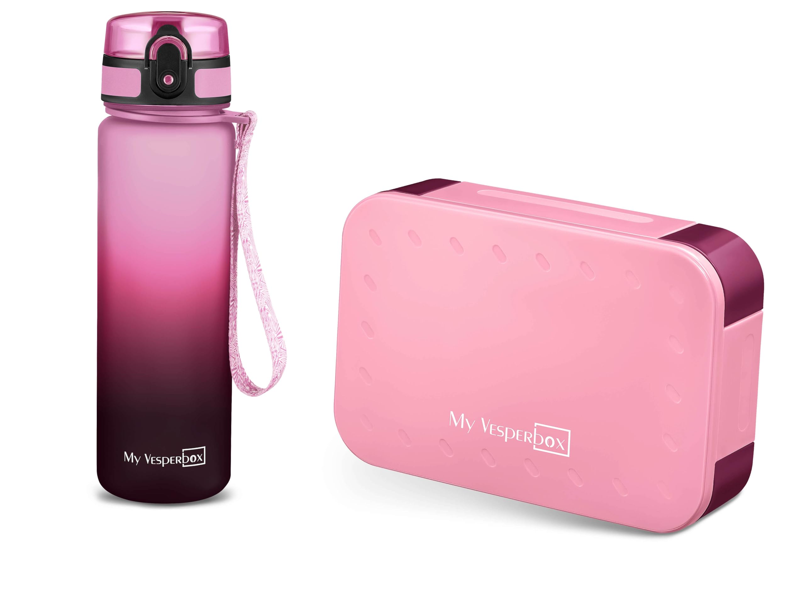 My Vesperbox - Mini Lite Set – Bento Box & Trinkflasche 750ml – Lunchbox mit variablen Fächern – Brotdose für Kinder – auslaufsicher, BPA-frei – ideal für Schule & Kindergarten