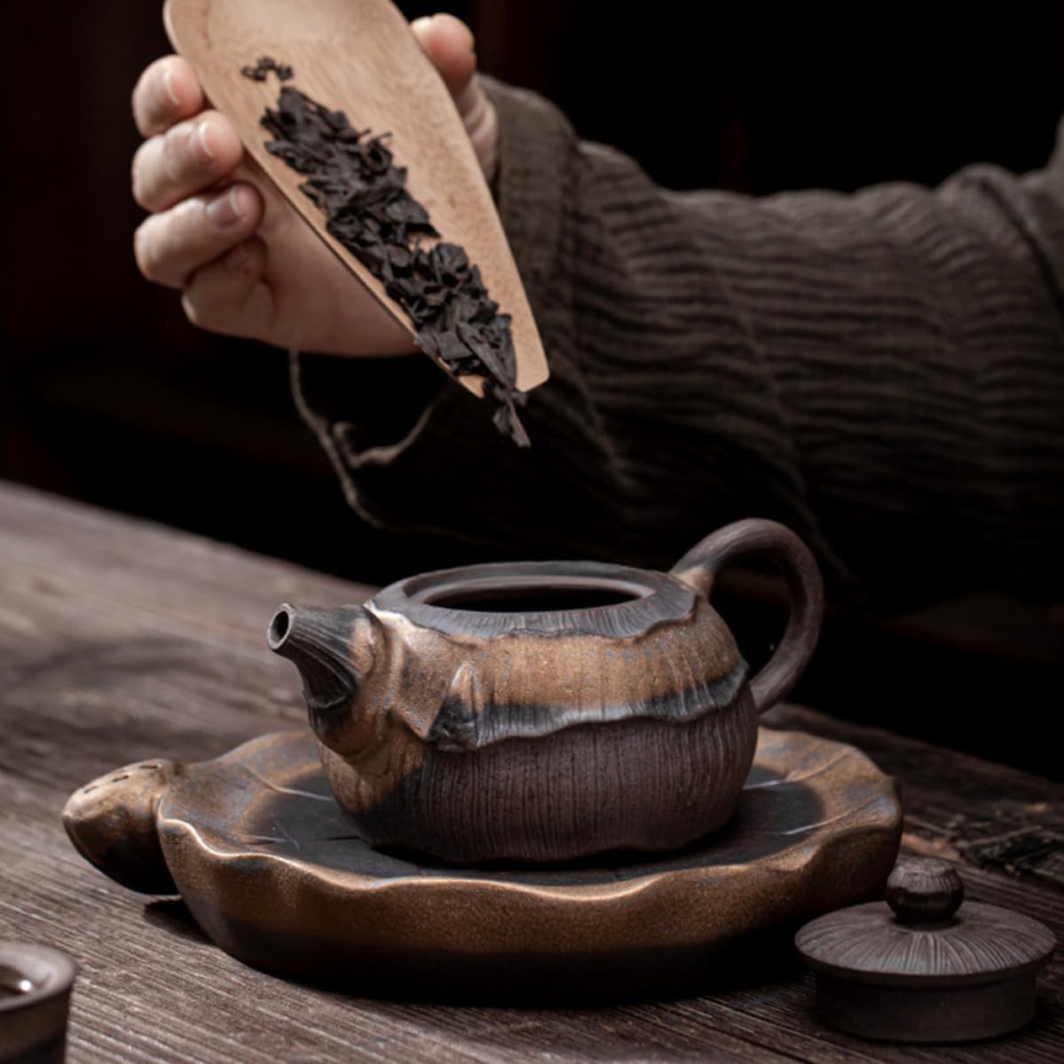 Tetera Filtro y Fácil Limpieza Estilo Japonés de Cerámica de 270ml para Preparar Té en Casa u Oficina