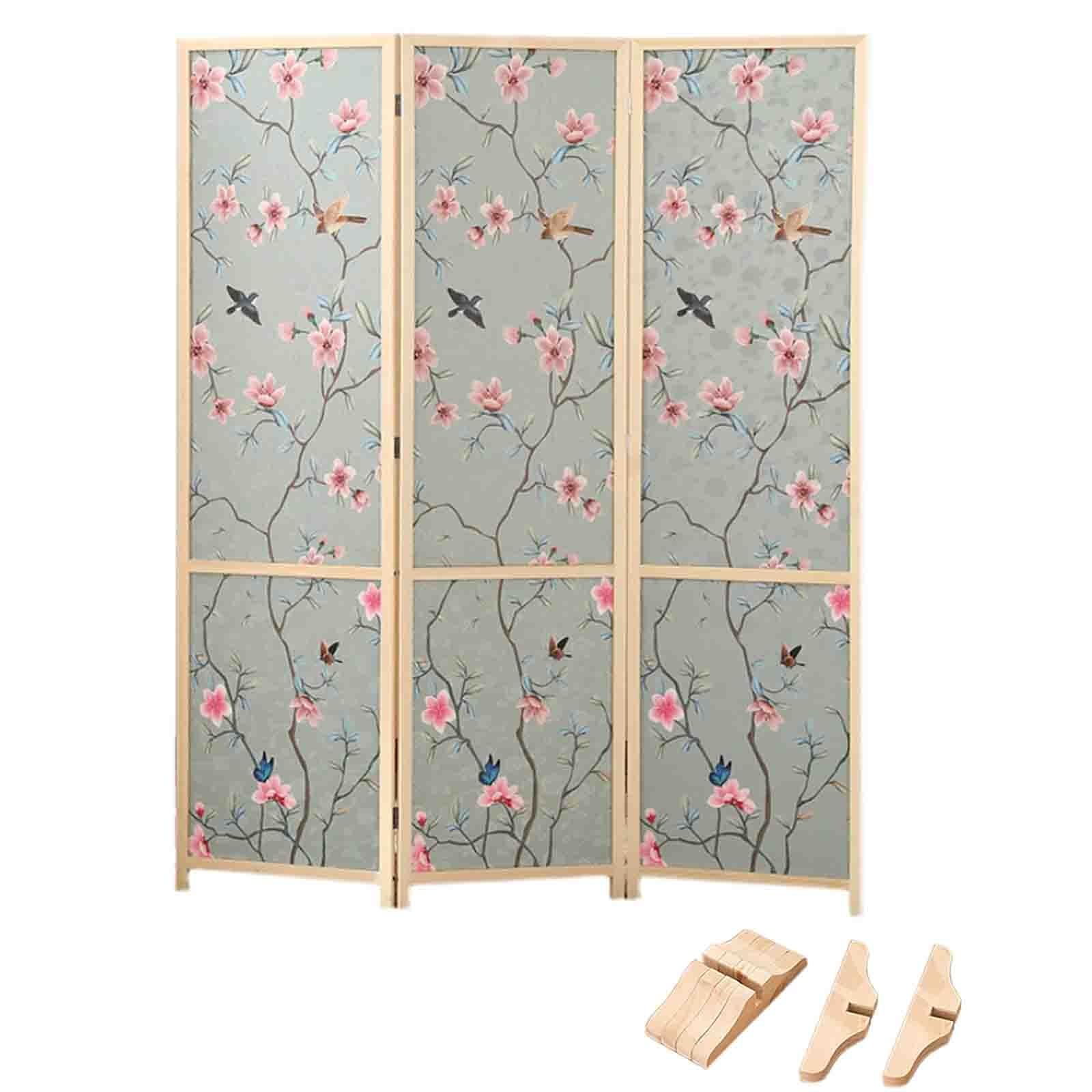 Cloison de séparation de style chinois grand paravent amovible bureau entrée couloir 3 à 8 panneaux