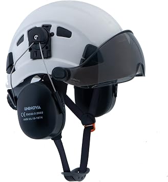 Arborist Helmet Forestry Helmet Chainsaw Helmet with Visor and Earmuffs,OSHA Safety Hard Hat Helmet for Logging Trimming Mowing Climbing Tree Service Garden Work