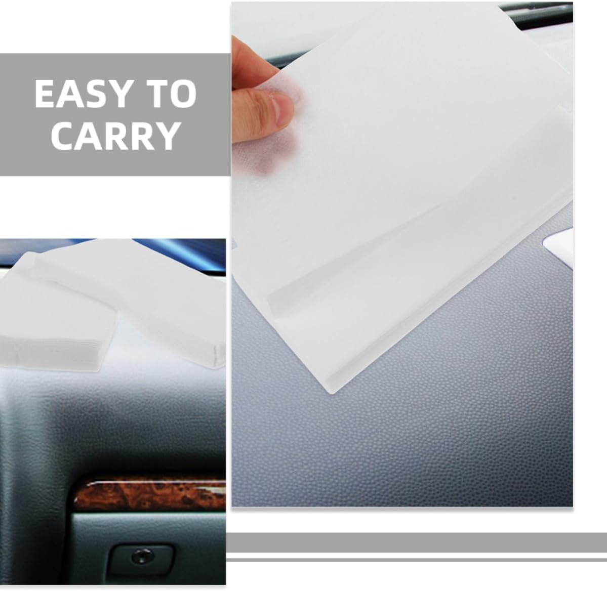 DOITOOL Disposable Facial Tissue Refill for Car Travel, 20 Bags of Highly Absorbent Wood Pulp Tissues, Soft and Convenient Napkins for Auto Visor and Pocket Use