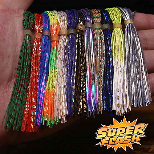 image for XFISHMAN Fly-Tying-Materials-Rubber-Legs-Silicone-Rubber-Skirt 12-24 C