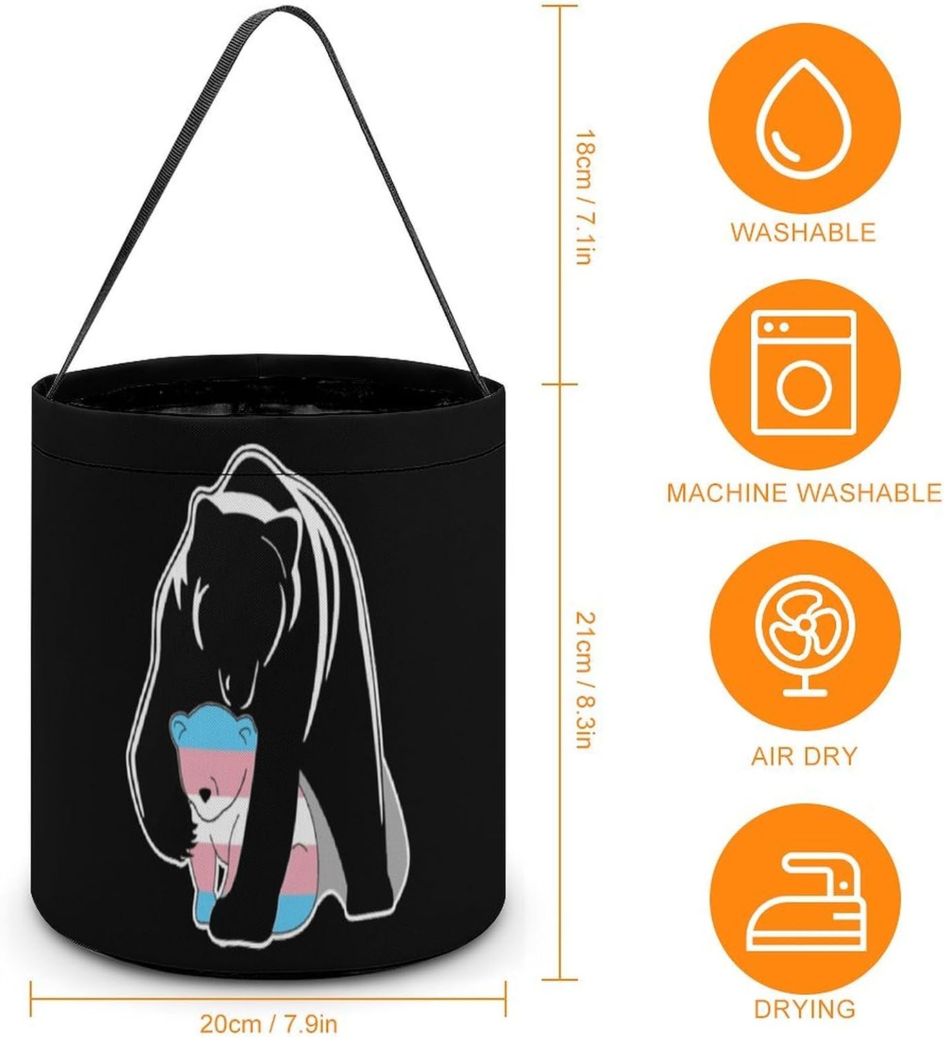 Mamas-Bears Transgender Halloween Treat Bag Reusable Candy Basket Tote Goody Bags Gift Party