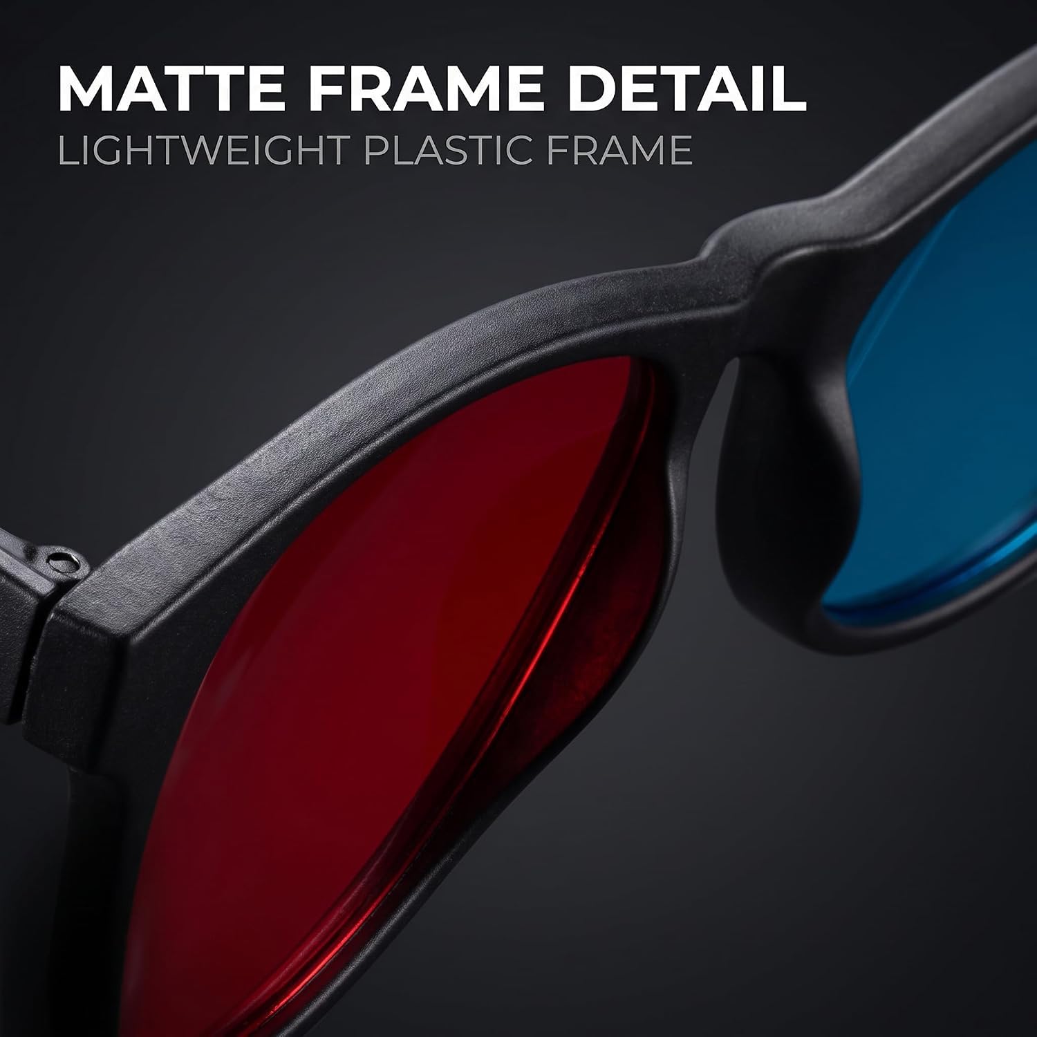 3D-Brille, 3D-Brille, 3D-Brille, universeller TV-Filmrahmen, 3D-Brille, DVD-Spielglas, 3D-Stil, leichtes Design, Fernseher und Video, Zubehör, Rot und Blau, 2 Stück