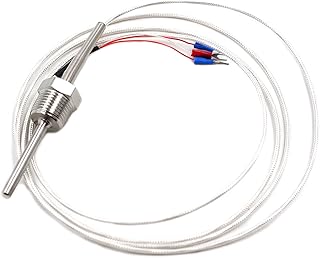 RTD Pt100 Ohm Sensor Temperature Control Thermocouple Probe,1/2'' Thread