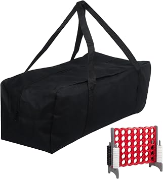 Klmnop Giant 4 in a Row Carrying Bag, Waterproof Giant Game Carry with Handle Easy Storage & Transportation for Giant Connect 4 Yard Outdoor GameBlack