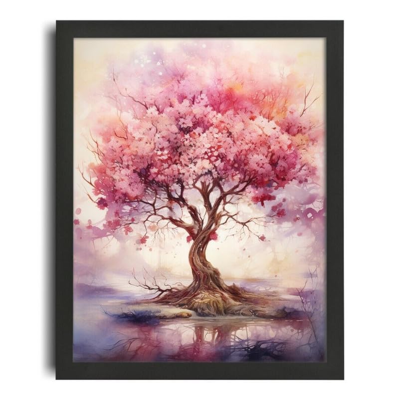 Impression sur toile cerisier rose grand format A0