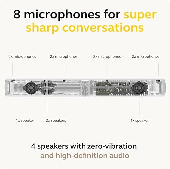 Jabra PanaCast 50 180 Panoramic-4K Meeting Room Webcam, 4 Kilopixel Video Resolution, Black