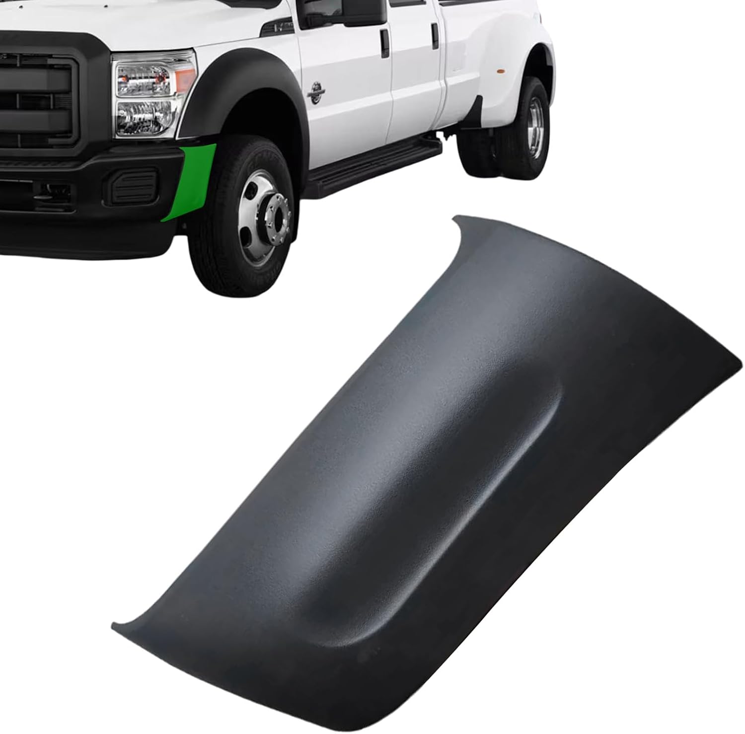 Front Bumper Bar Fender Flare Molding Side Bumper Extension Corner Cover End Cap Panel Trim Fits for Ford F250 F350 F450 F550 Super Duty 2011 2012 2013 2014 2015 2016 (Left Driver Side)