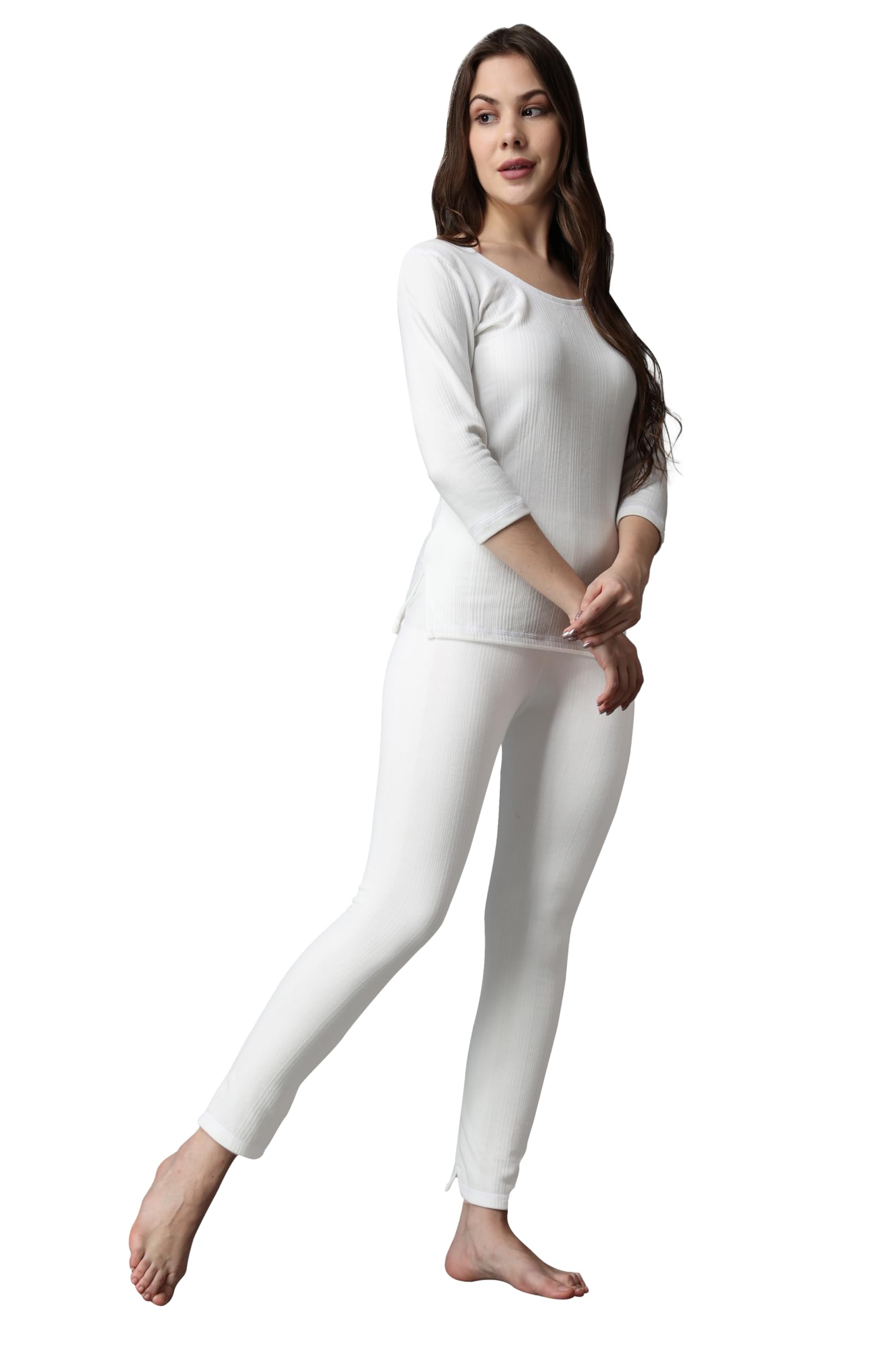 Winter Wear Thermal Upper Vest and Bottom Lower Warmer Combo for Women Long Johns Underwear Set-image-8