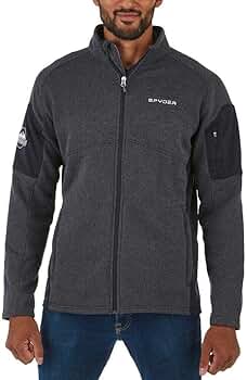 Spyder Men's Empire Full Zip Jacket, Gray/Black, Medium at