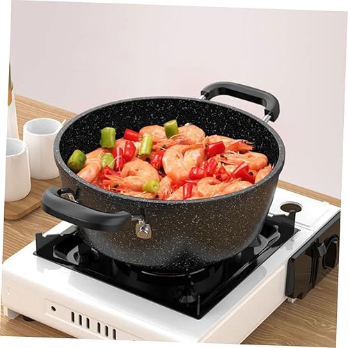 Miniatura 5 de BESTOYARD Olla de sopa Sartenes antiadherentes Olla de cocina Sartén conveniente Sartén profunda Cacerola para el hogar Olla de leche con tapa Olla