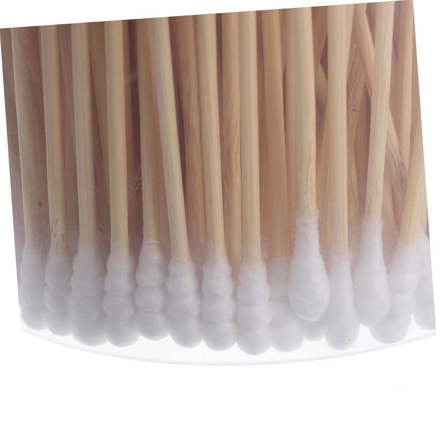 500pcs Safety Ear Swabs Wooden Handles Gentle Cotton Tips for Makeup Removal Beauty Applications Pet Cleaning